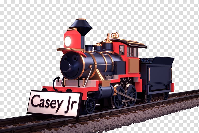 Casey Jr. Circus Train Rail transport Locomotive Disneyland Park, train transparent background PNG clipart