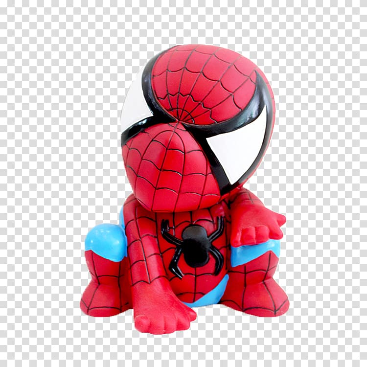 Spider-Man Toy Piggy bank, Spiderman piggy bank transparent background PNG clipart