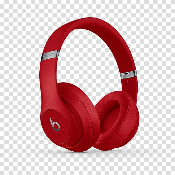 Beats Electronics Noise-cancelling headphones Beats Solo3 Active noise control, red headphones transparent background PNG clipart