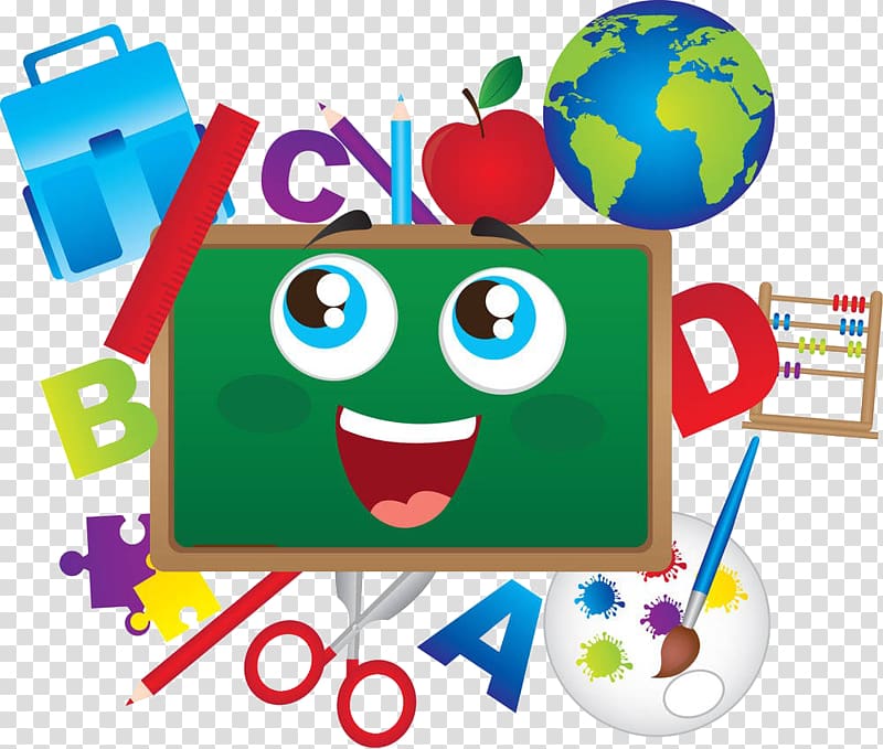 School Student Education Teacher Illustration, Painting tools transparent background PNG clipart