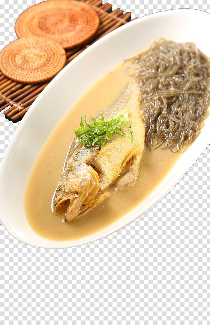 Ningde Chinese cuisine Vegetarian cuisine Larimichthys polyactis Gravy, Large yellow croaker burning bean flour transparent background PNG clipart