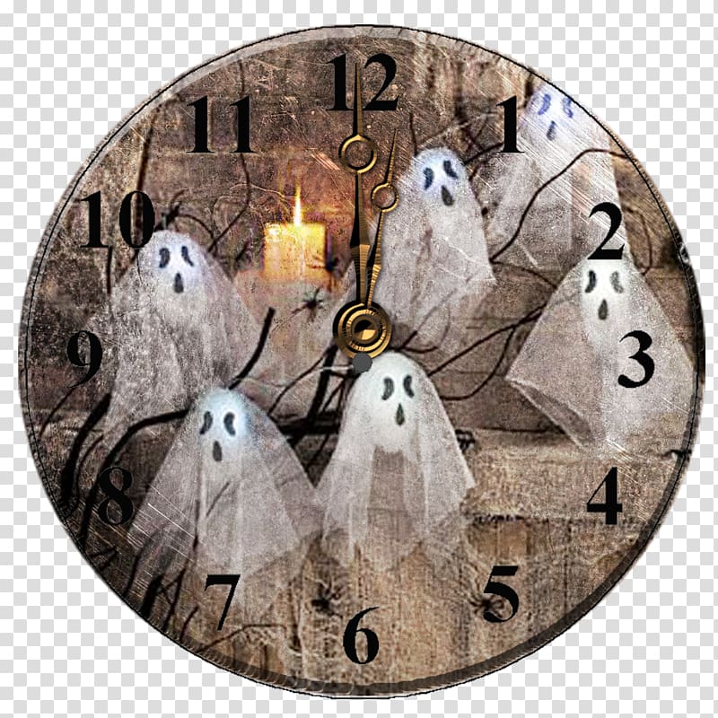 Ghost Halloween, Watch transparent background PNG clipart
