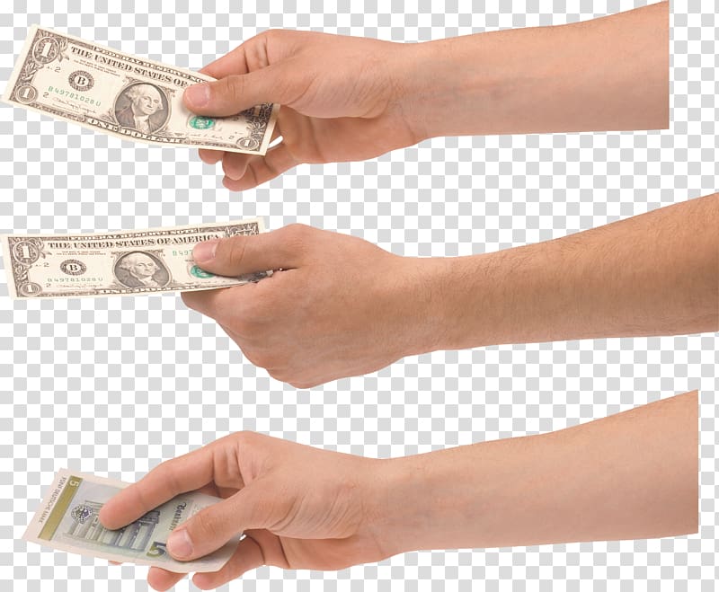 Money , Money dollars in hand transparent background PNG clipart