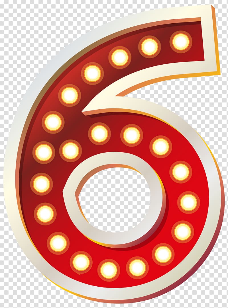 Number 0 , six transparent background PNG clipart