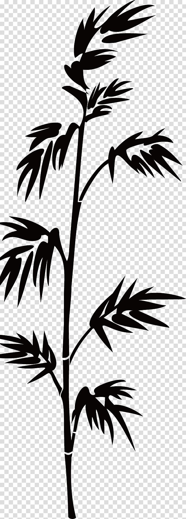 Bamboo Silhouette Bamboe, Black Bamboo Silhouette transparent background PNG clipart
