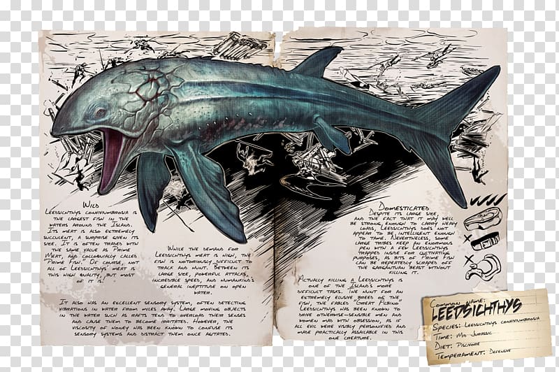 ARK: Survival Evolved Leedsichthys Iguanodon Ichthyornis Dinosaur, dinosaur transparent background PNG clipart