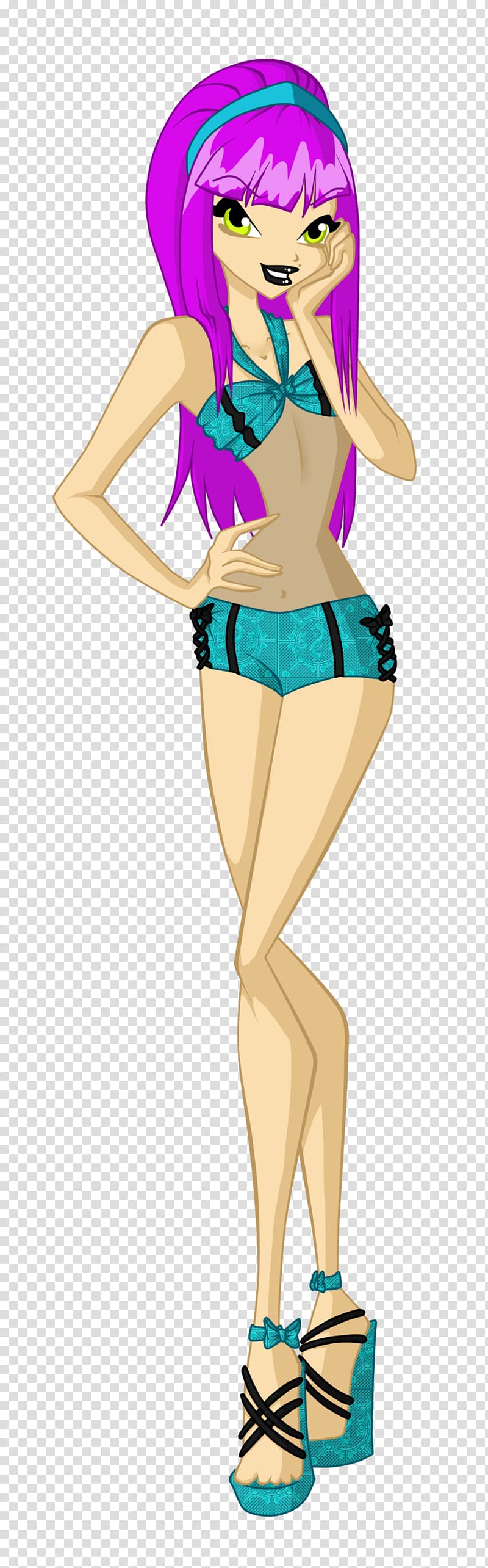 Pin-up girl Homo sapiens , beach wear transparent background PNG clipart