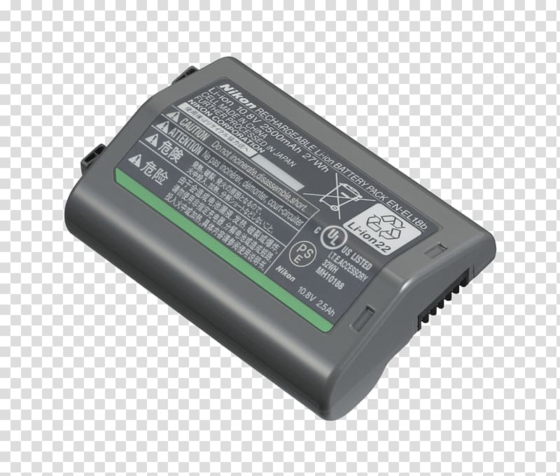 Nikon D4 Battery charger Nikon D5 Lithium-ion battery, Camera transparent background PNG clipart