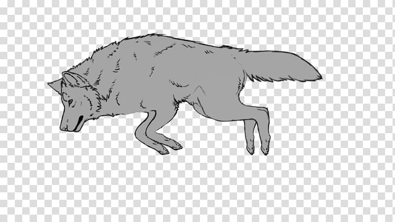 wolf walking drawing