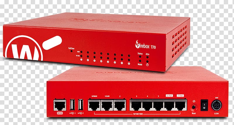 Router WatchGuard Firebox T70 Security WGT Barracuda Networks Virtual private network, Watchguard Technologies Inc transparent background PNG clipart