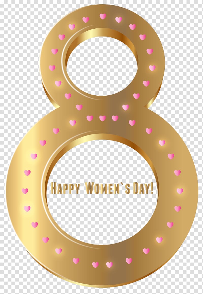 gold-colored eight illustration, , Women\'s Day Gold transparent background PNG clipart
