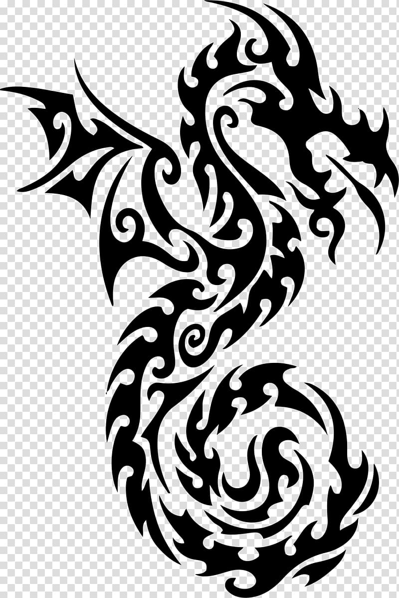 Download Paper - Cut Tattoo Sleeve Chinese Dragon Coverup Hq Dragon Tribal  Png,Chinese Dragon Transparent - free transparent png images 