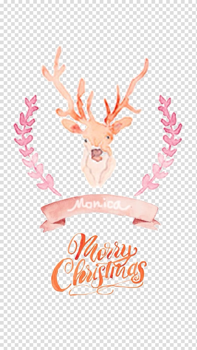 iPhone X Christmas decoration Desktop , Art Christmas deer transparent background PNG clipart