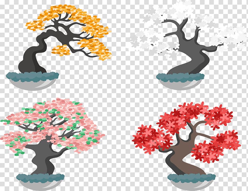 Bonsai Plant Euclidean Tree, Beautiful plant potted plants transparent background PNG clipart