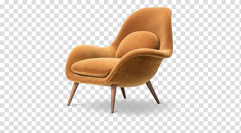 Wing chair Fredericia Furniture Fauteuil, lazy chair transparent background PNG clipart