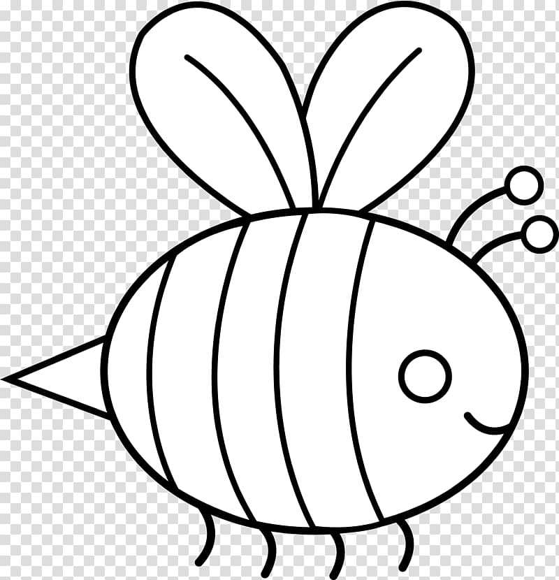 Bumblebee Black and white , Bumble Bee Outline transparent background PNG clipart