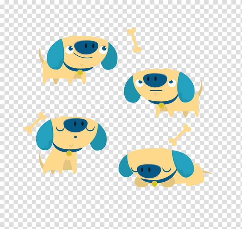 Dog Euclidean Illustration, Blue nose with yellow puppy transparent background PNG clipart