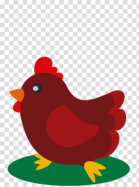 Rooster Illustration Heart RED.M, hen cartoon transparent background PNG clipart