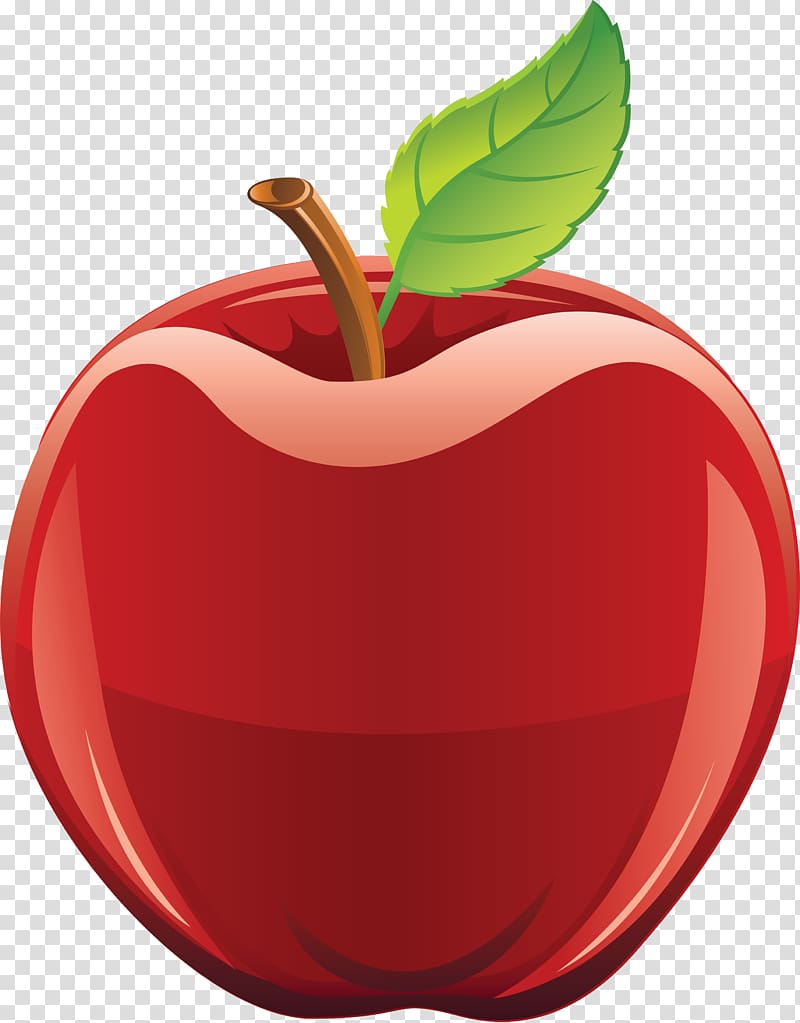 Apple , 3d cartoon silhouettes food,Handpainted red apple