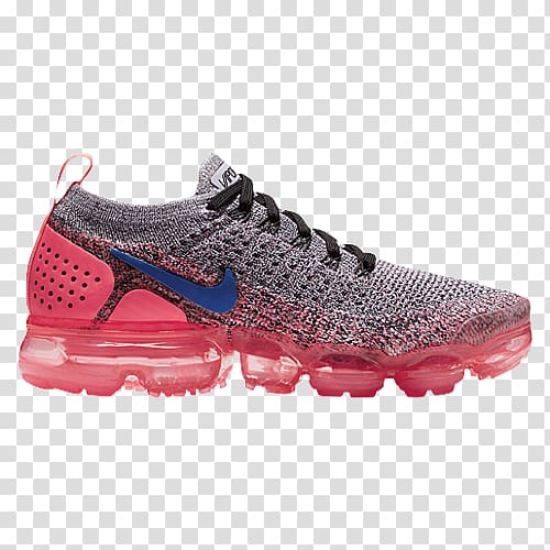 Nike Air VaporMax Flyknit 2 Women\'s Sports shoes Nike Air Max, pink and black nike shoes for women transparent background PNG clipart