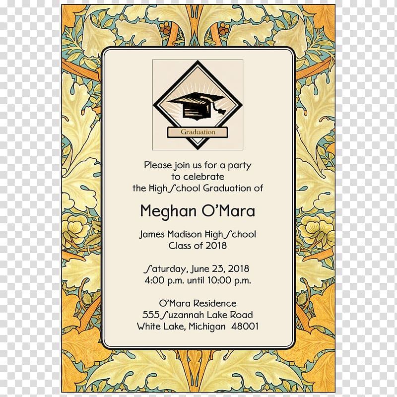 Wedding invitation Graduation ceremony Greeting & Note Cards Party, Graduation Party Invitation transparent background PNG clipart