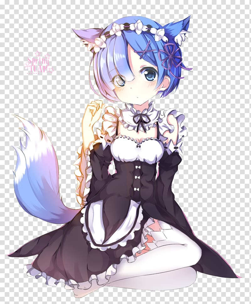Re:Zero − Starting Life in Another World Anime R.E.M. Catgirl Manga, Anime transparent background PNG clipart