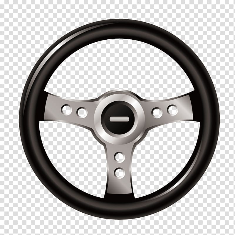 gray and black steering wheel illustration, Car Datsun 510 Driving Driver\'s education, steering wheel transparent background PNG clipart