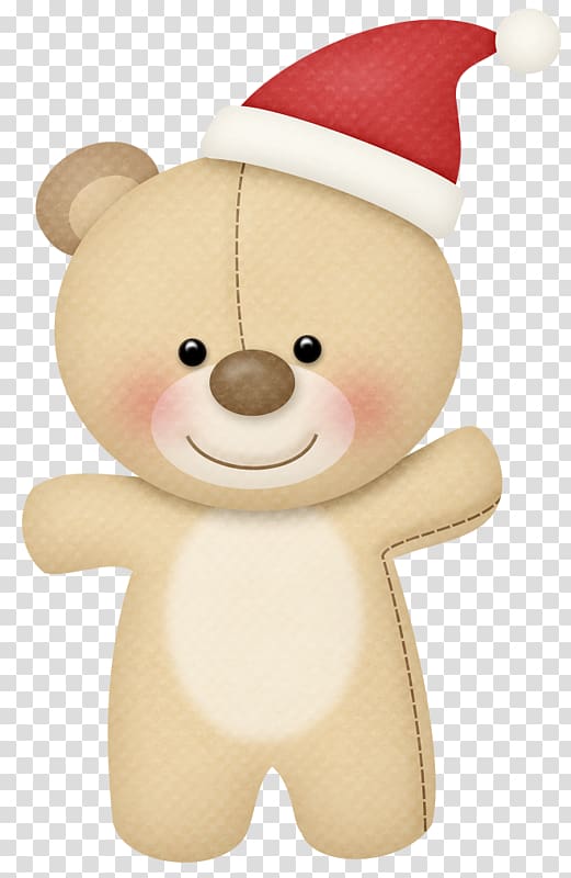 Bear Santa Claus Christmas Animation, Cartoon Christmas Bear transparent background PNG clipart
