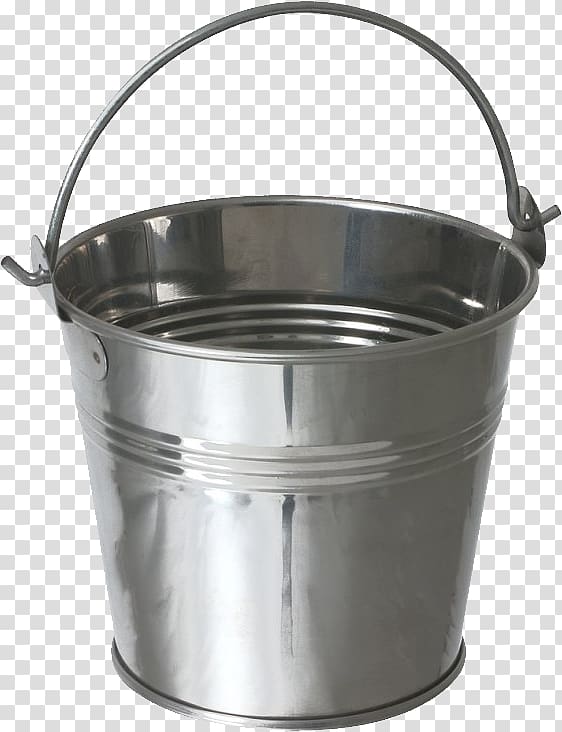 Bucket Galvanization Pail Stainless steel, bucket transparent background PNG clipart