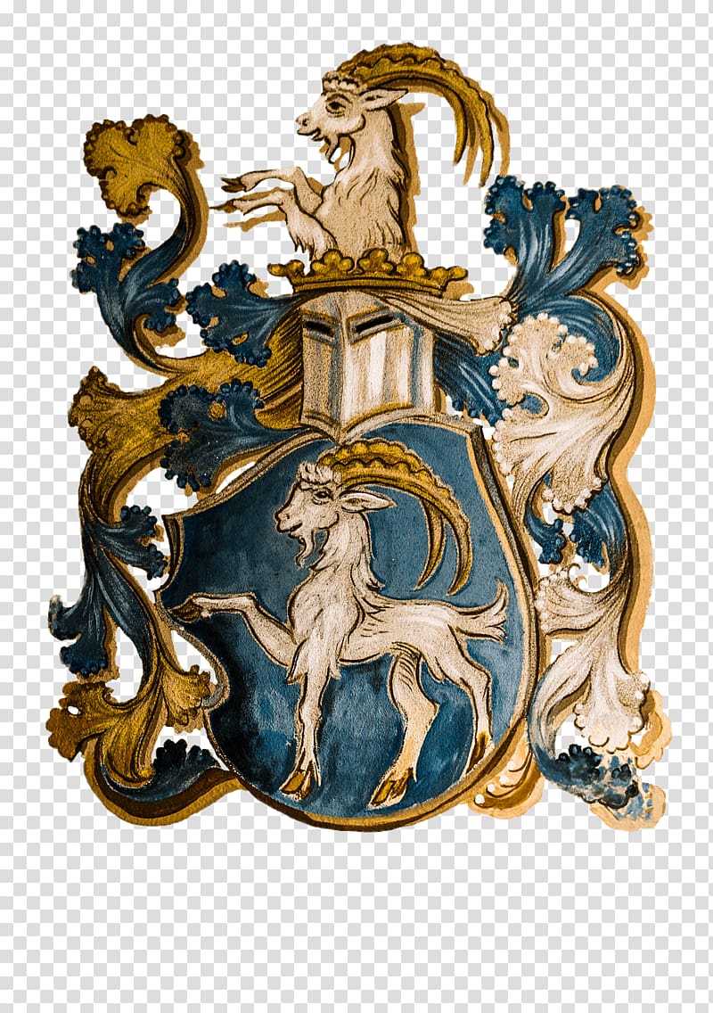 goat artwork, Coat Of Arms Zodiac Sign Capricorn transparent background PNG clipart