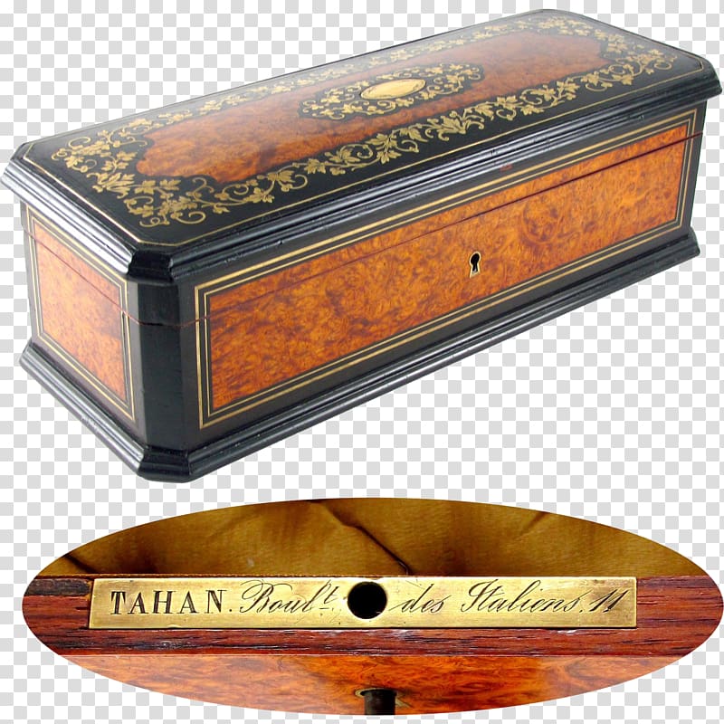 Casket Box Inlay Paris Burl, wooden box transparent background PNG clipart
