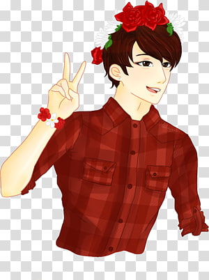 Thumb Flower Shoulder Character, flower transparent background PNG clipart thumbnail