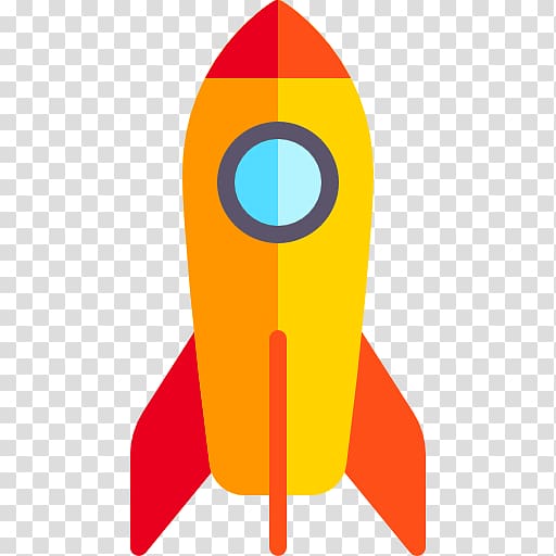 red and yellow space shuttle illustration, Rocket Spacecraft Icon, flat rocket transparent background PNG clipart