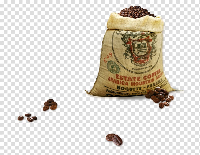 Instant coffee Cafe u6469u6839u512au54c1 Coffee bean, Bag of coffee beans transparent background PNG clipart