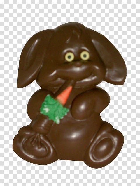 Puppy Figurine Brown Chocolate, Chocolate Bunny transparent background PNG clipart