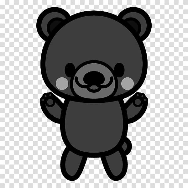 Black and white Teddy bear Silhouette, bear transparent background PNG clipart
