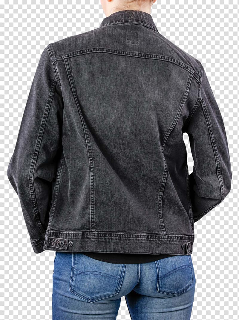 Leather jacket, worn out transparent background PNG clipart