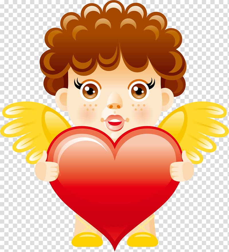 Heart Angel , Cupid material transparent background PNG clipart