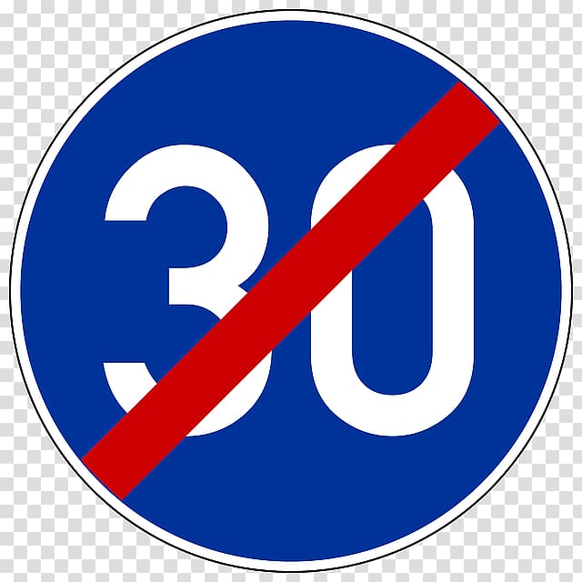 Traffic sign 30 km/h zone Speed limit Mandatory sign, traffic road transparent background PNG clipart