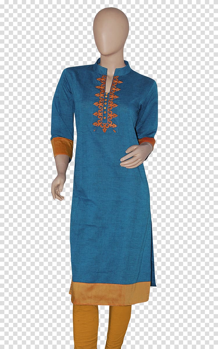 Kurta Dress Embroidery Cotton Yellow, dress transparent background PNG clipart