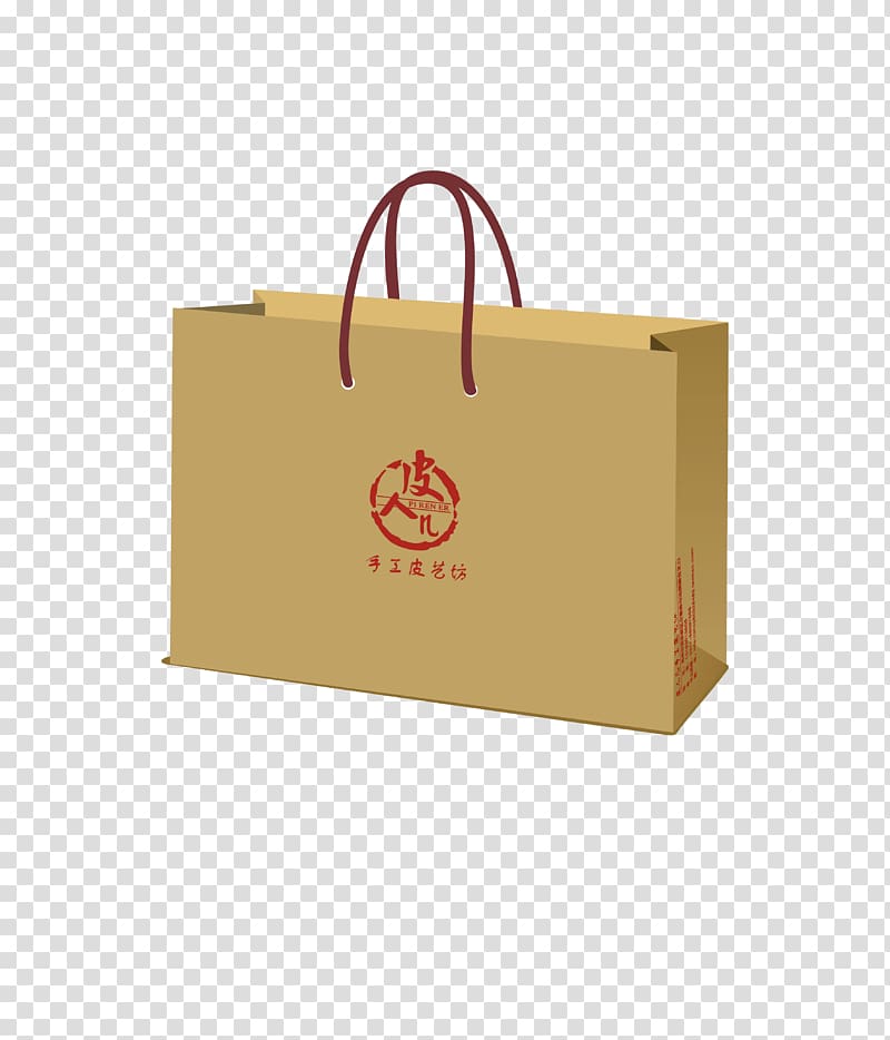 Paper bag Plastic bag Packaging and labeling, Kraft bag transparent background PNG clipart