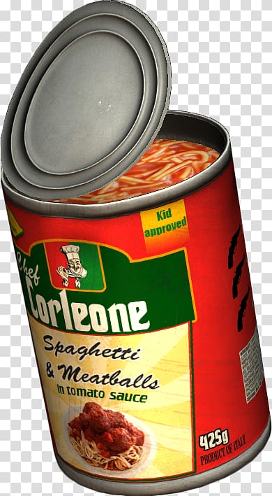 Tin can Spaghetti with meatballs Sauce Pasta, others transparent background PNG clipart