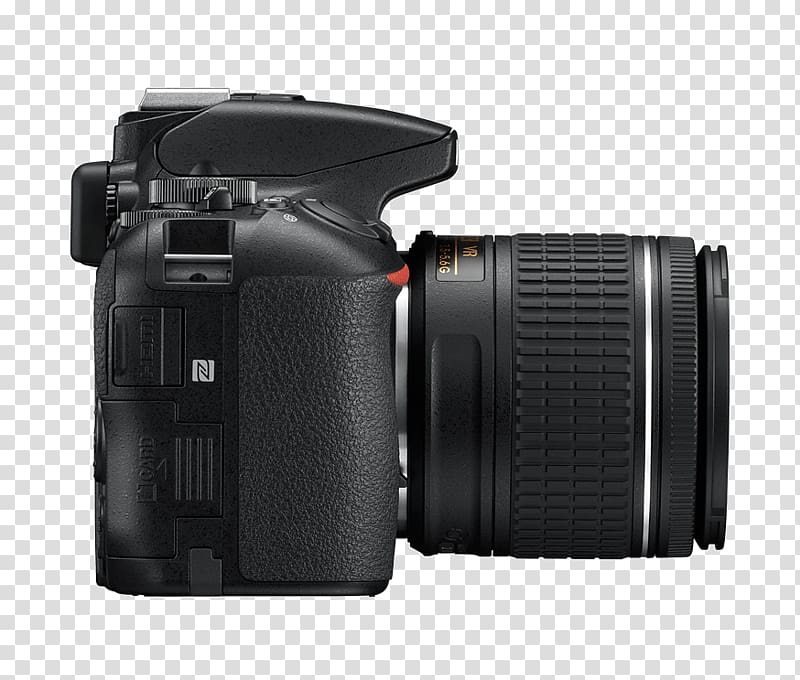 Nikon D5600 Nikon AF-S DX Zoom-Nikkor 18-55mm f/3.5-5.6G Digital SLR Nikon DX format Autofocus, Camera transparent background PNG clipart