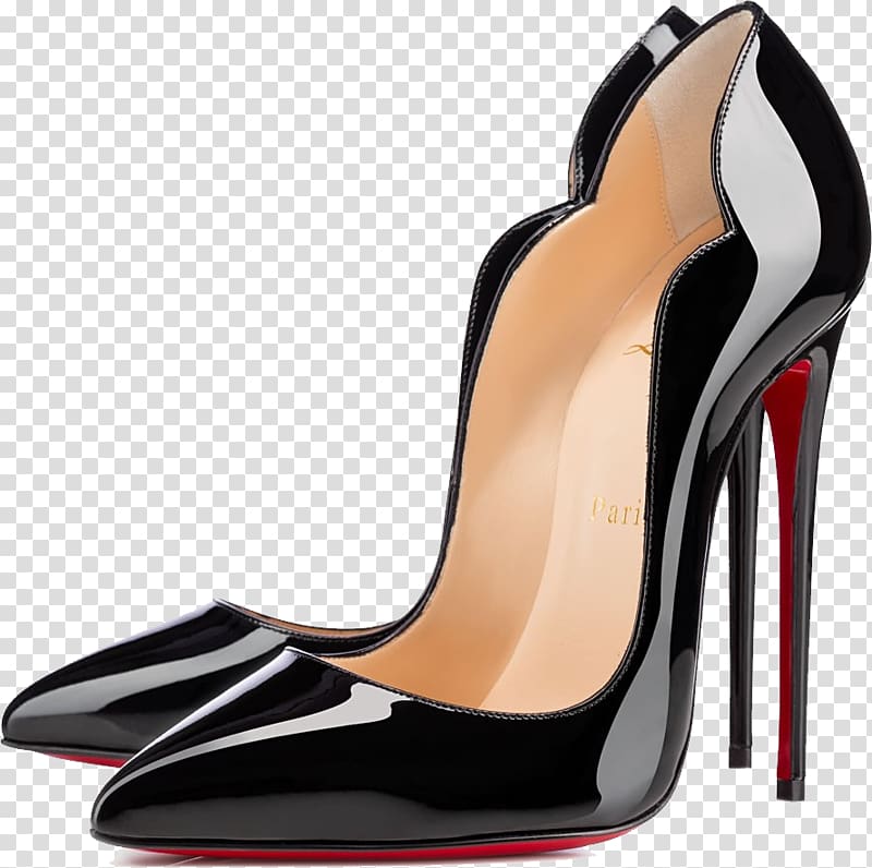 Court shoe Patent leather High-heeled footwear Stiletto heel, Louboutin transparent background PNG clipart