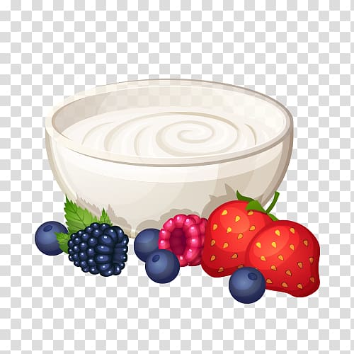 Breakfast cereal Pancake Food , Illustration of yogurt transparent background PNG clipart