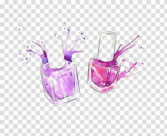 nail polish bottles illustration, Nail polish Cosmetics Drawing Illustration, Drawing Nail Polish transparent background PNG clipart