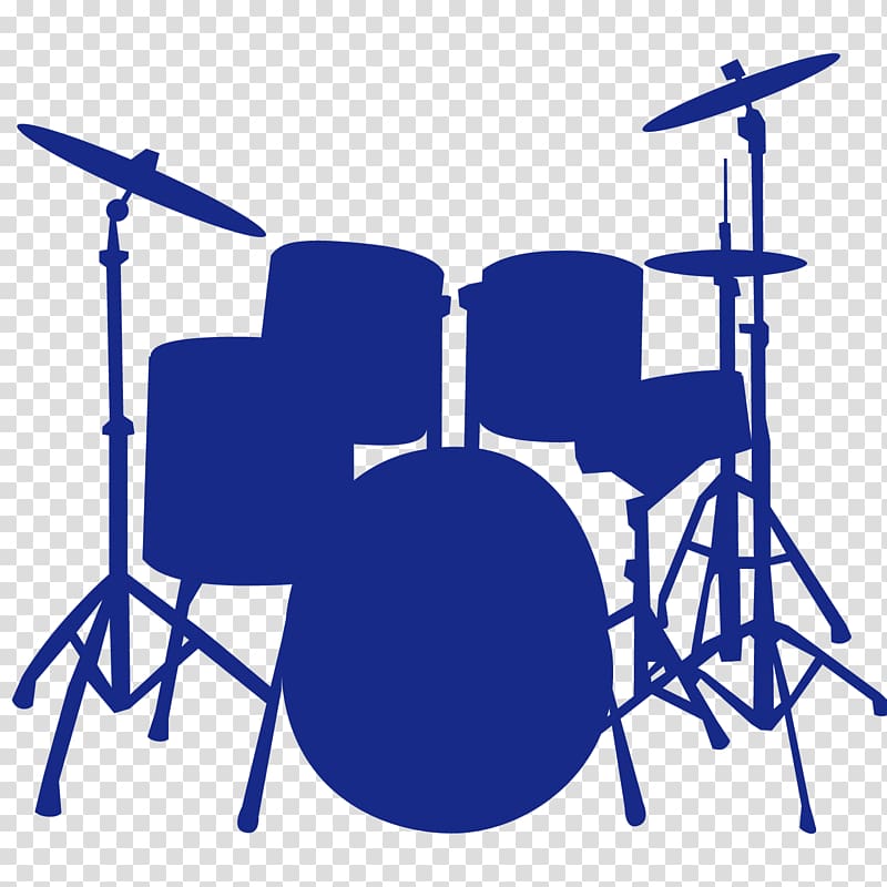Musical instrument Illustration, Blue jazz drum material transparent background PNG clipart