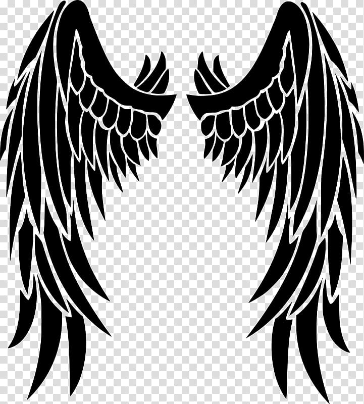 Stencil Angel Drawing , angel wings transparent background PNG clipart