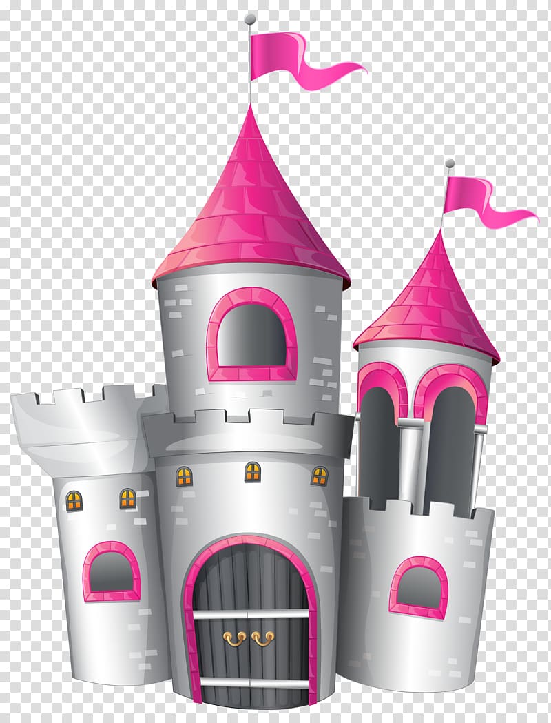 gray and pink castle illustration, Castle , White and Pink Castle transparent background PNG clipart