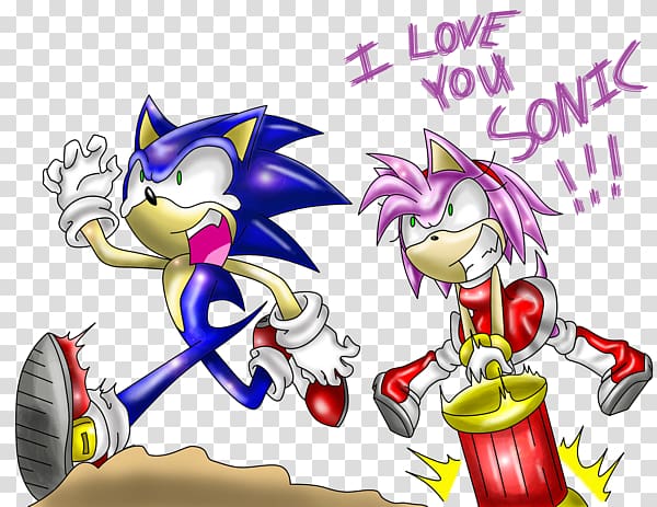 sonic the hedgehog, amy rose, and dark sonic (sonic) drawn by